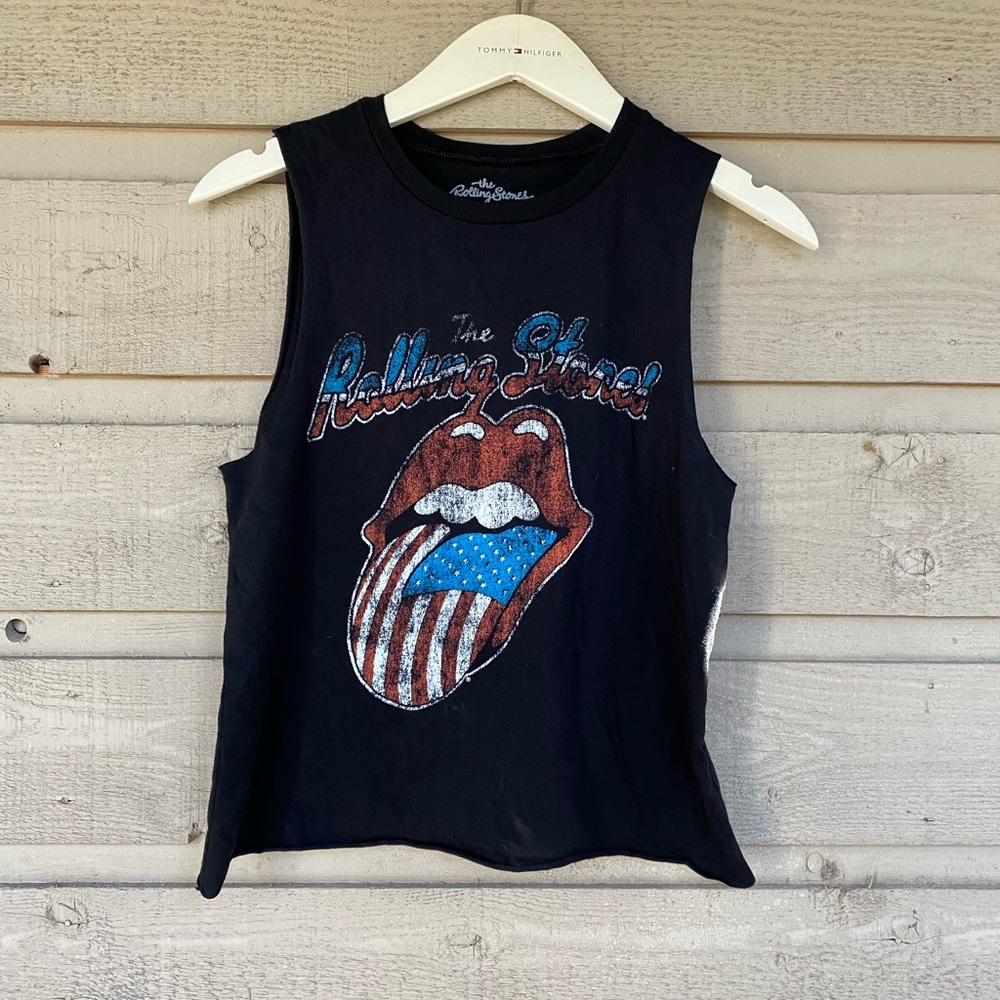 Rolling Stones Tank Crop Top